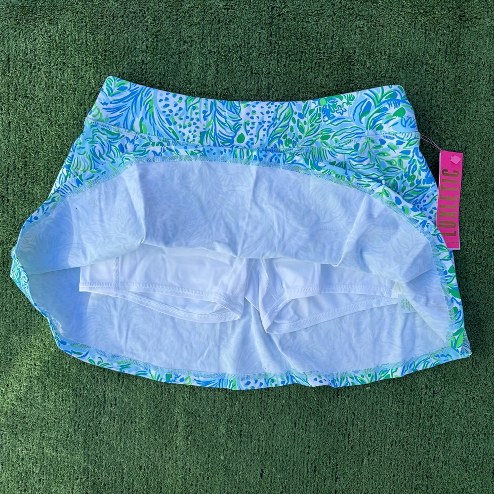 Lilly Pulitzer Luxletic blue/green Aila tennis skort UPF 50+ Size M - Picture 3 of 5